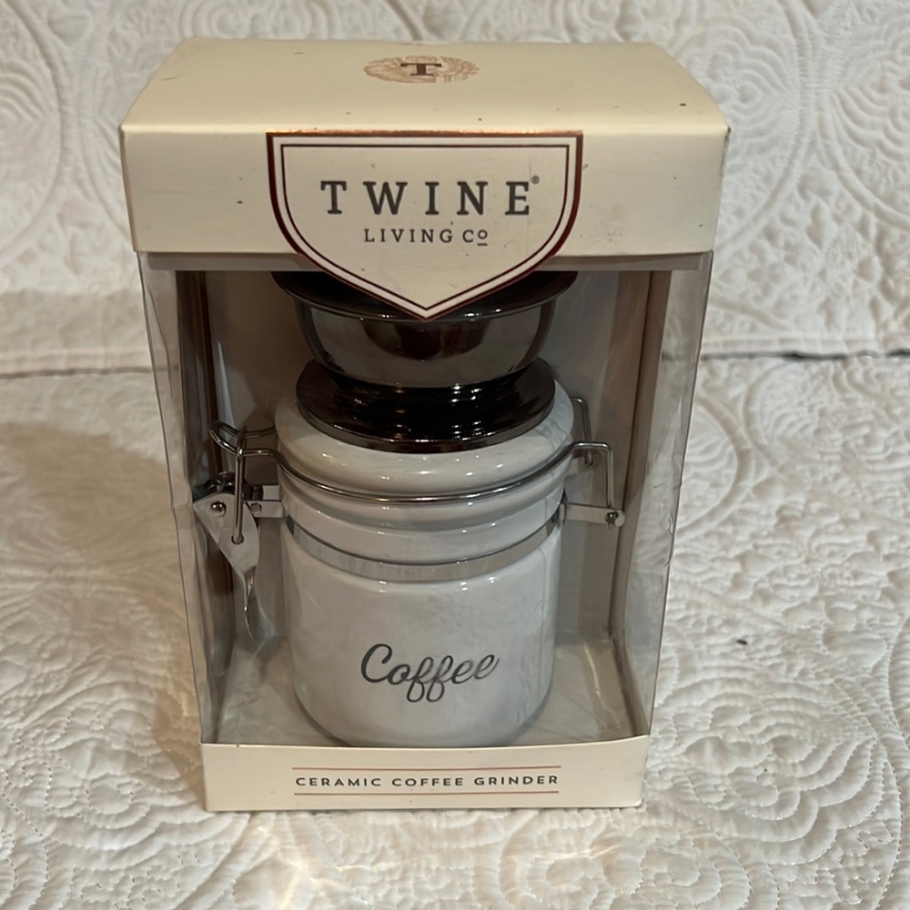 Twine Living Co Ceramic Coffee‎ Grinder, NWOT
